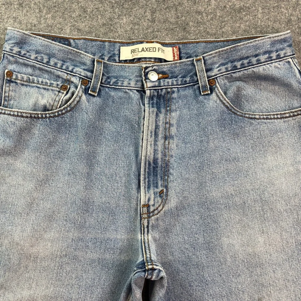 Levi's 550 Vintage Mens Jeans 36x30 Relaxed Fit Tapered Leg Light Wash Denim